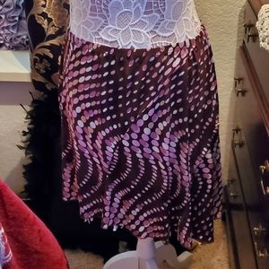 Polka-dot stretch skirt